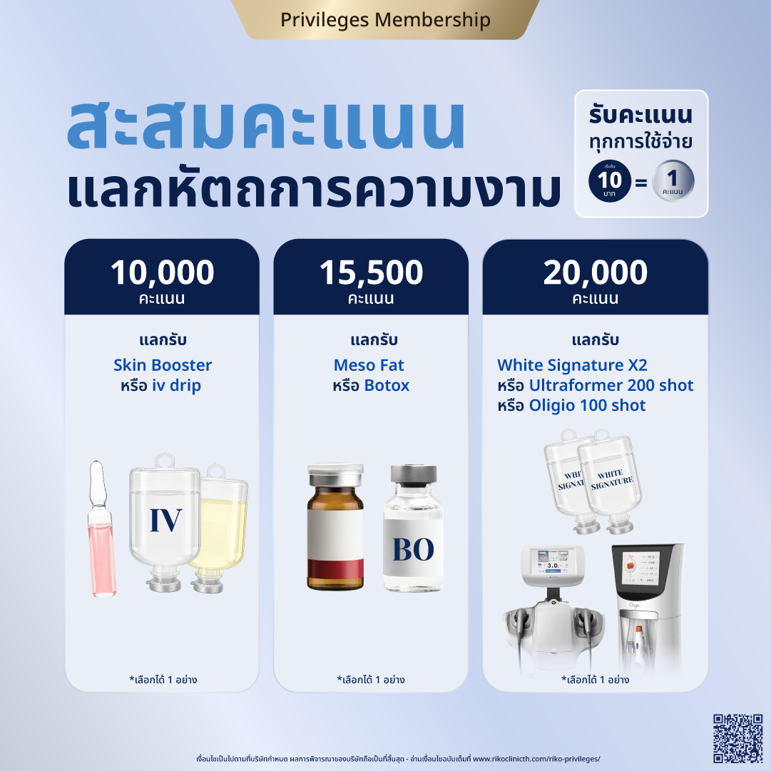 ข้อมูลสิทธิพิเศษสมาชิก ข้อที่ 3 | Riko Clinic ริโกะคลินิกเวชกรรม