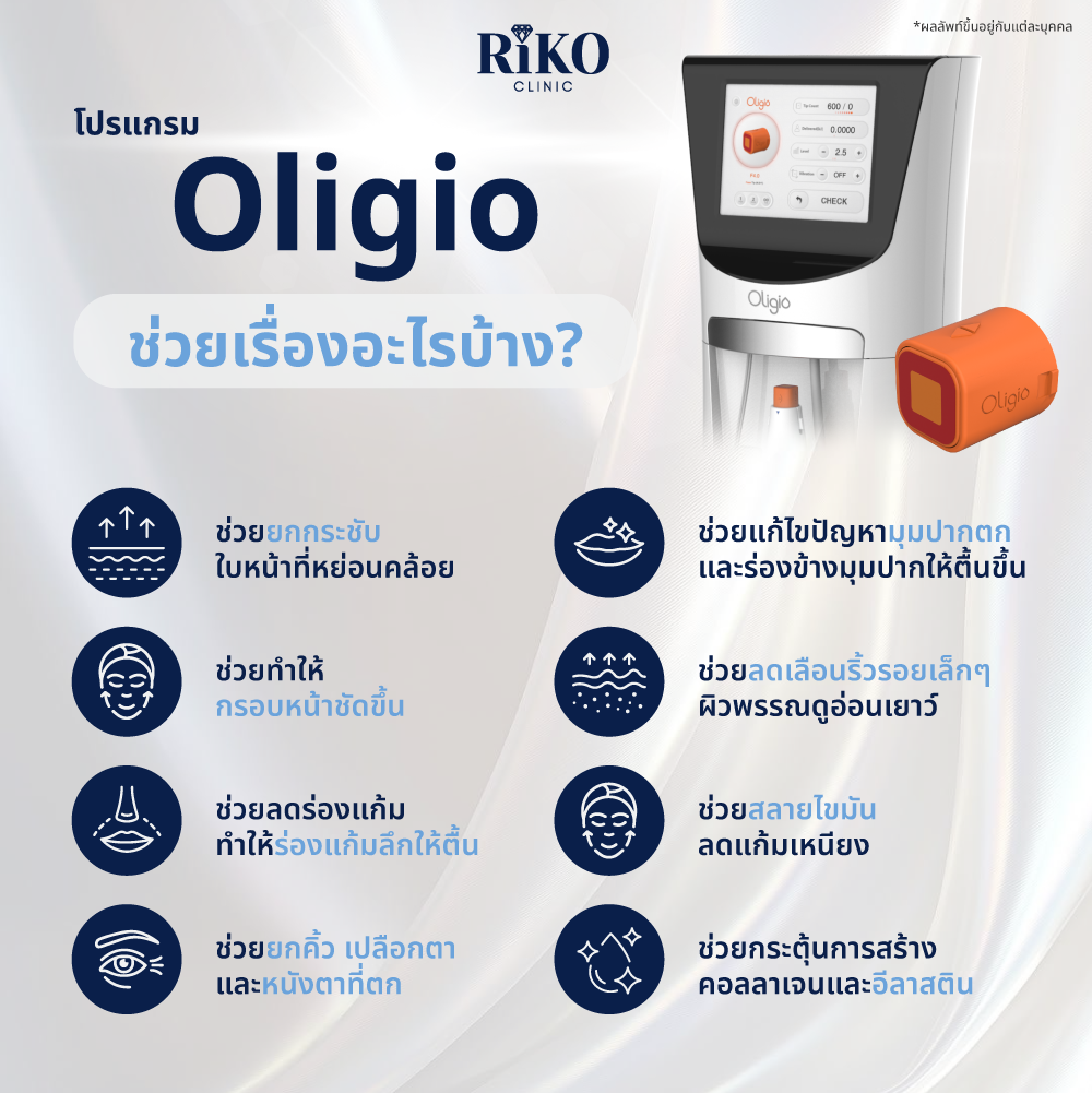 ทรีตเมนต์ Oligio โอลิจิโอ กระชับผิวหน้า Riko Clinic ภาพที่ 1
